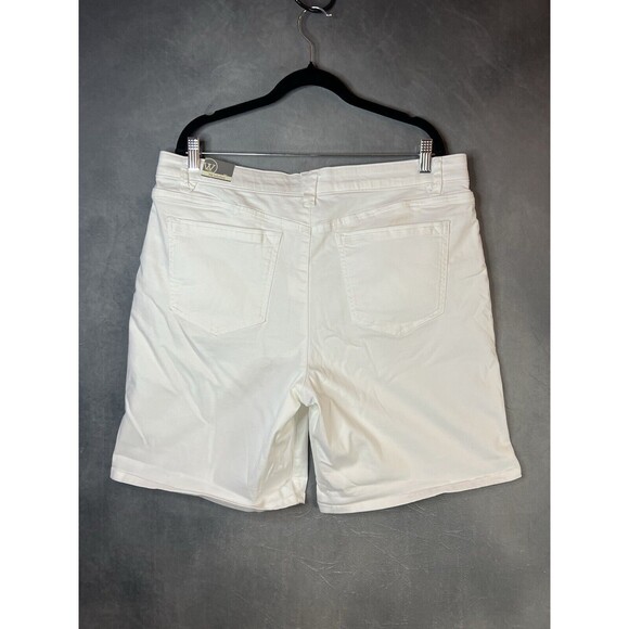 Wit & Wisdom Ab-Solution Shorts Womens 16 White Slimming Stretch Cotton Blend - Picture 3 of 11